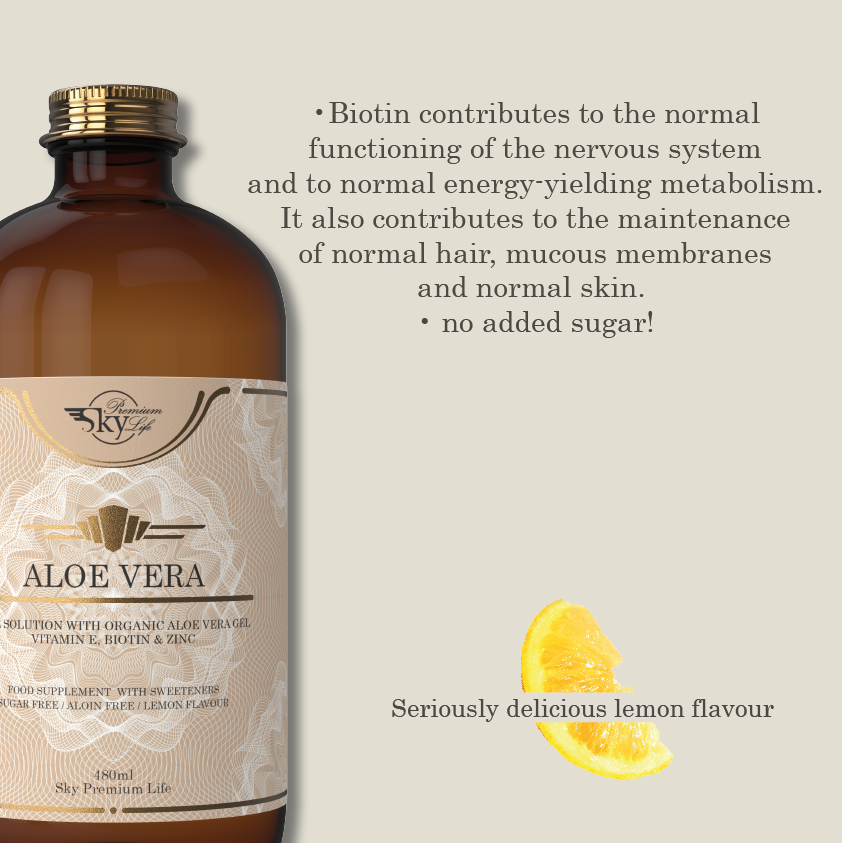 Aloe Vera Gel 480ml  Lemon Flavour - Sky Premium Life