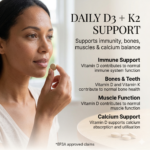 Sky Premium Life Vitamin D3 2200 IU (55µg) with Vitamin K2 MK7 (45µg) – Immune System, Bones, Teeth & Muscle Support – 1-A-Day Easy Swallow Tablets – 120 Tablets (4 Month Supply) – Halal & GMP Qualit - Image 2