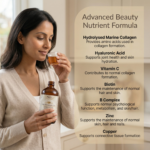 Sky Premium Life - Liquid Marine Collagen 8000mg - High Strength Hydrolyzed Type 1 Peptides with Hyaluronic Acid, Biotin, Vitamin C, Zinc & Copper - Strawberry Flavour – Skin, Hair, Joints & Nails Support - 480ml - Image 5
