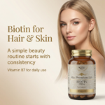 Sky Premium Life Biotin 1000mcg Vegan & Halal Capsules - Vitamin B7 Supplement for Hair & Skin - Pure Energy & Metabolism Support in Premium Amber Glass - 120 Daily Capsules - Image 3